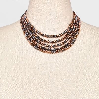 Beaded Multi-Strand Necklace Set 5pc - A New Day™ 1 Beaded Multi-Strand Necklace Set 5pc - A New Day™