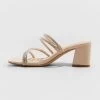 Women's Blakely Rhinestone Mule Heels - A New Day™ Light Beige