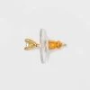 14K Gold Plated Cubic Zirconia And Bar Stud Duo Earrings - A New Day™