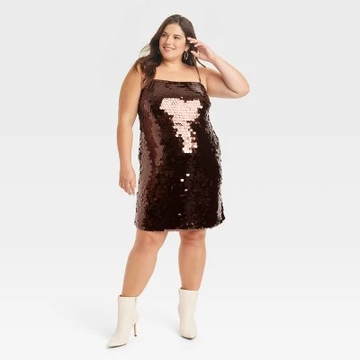 Women's Sleeveless Paillette Mini Party Shift Dress - A New Day™ 4 Women's Sleeveless Paillette Mini Party Shift Dress - A New Day™ - Image 4