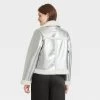 Women's Metallic Shearling Moto Jacket - A New Day™