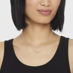 Stone Multi-Strand Necklace - A New Day™ Silver