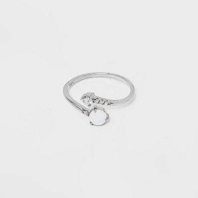 Sterling Silver Opal Band Ring - A New Day™ Silver 2 Sterling Silver Opal Band Ring - A New Day™ Silver - Image 2