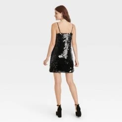 Women's Sleeveless Paillette Mini Party Shift Dress - A New Day™