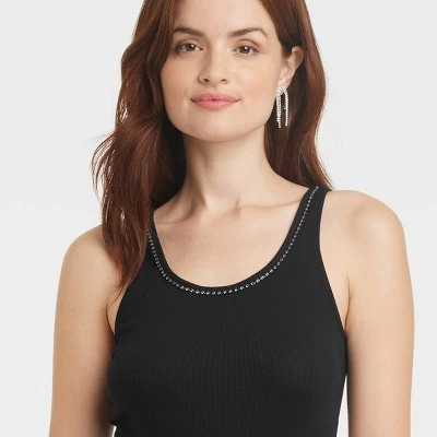 Women's Jeweled Neckline Tank Top - A New Day™ 3 Women's Jeweled Neckline Tank Top - A New Day™ - Image 3
