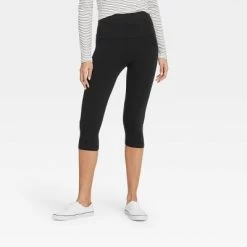 Women's High-Waist Cotton Blend Seamless Capri Leggings - A New Day™ -A New Day Discount Mall GUEST e8f66b6a 177a 43cc 834c af817ccf7c37