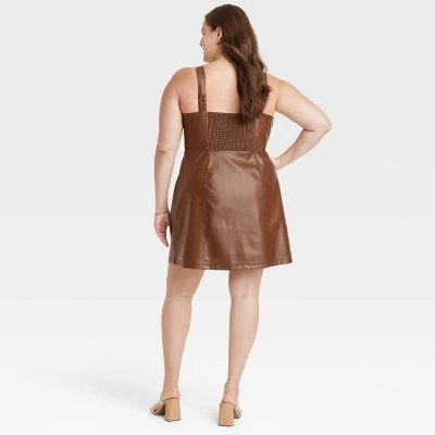 Women's Faux Leather Bodycon Dress - A New Day™ 1 Women's Faux Leather Bodycon Dress - A New Day™