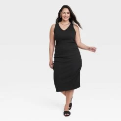 Women's Rib Knit Side Ruched Bodycon Dress - A New Day™ -A New Day Discount Mall GUEST f2bd294f d438 4e9f abe6 5b0f6ce4a71f