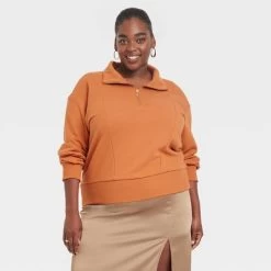 Women's Quarter Zip Sweatshirt - A New Day™ -A New Day Discount Mall GUEST f47ba115 171b 4269 8c39 19892211f27b