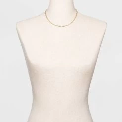 Paper Clip Chain Short Necklace - A New Dayâ„¢ Gold