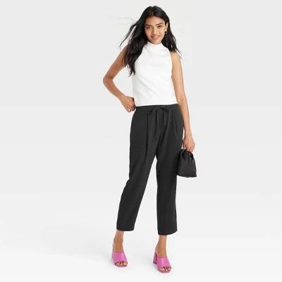 Women's High-Rise Tapered Fluid Ankle Pull-On Pants - A New Day™ 2 Women's High-Rise Tapered Fluid Ankle Pull-On Pants - A New Day™ - Image 2