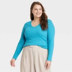 Women's Long Sleeve V-Neck T-Shirt - A New Day™ -A New Day Discount Mall GUEST ff3b572d a61d 4fc6 bdbf 527dfda554c0